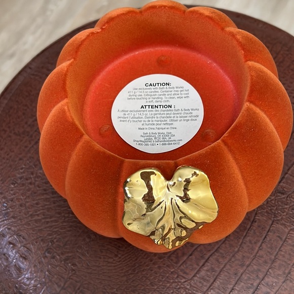 Bath & Body Works Pumpkin 3 Wick Candle Holder - Picture 4 of 4